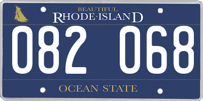 RI license plate 082068