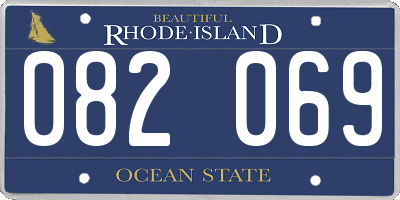 RI license plate 082069