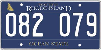 RI license plate 082079