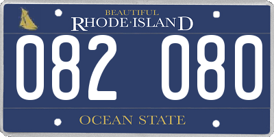 RI license plate 082080