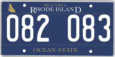 RI license plate 082083