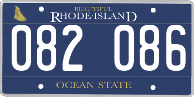 RI license plate 082086