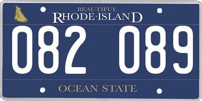 RI license plate 082089