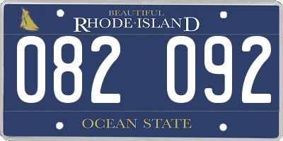 RI license plate 082092
