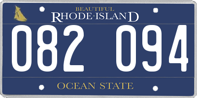 RI license plate 082094