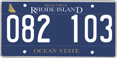 RI license plate 082103