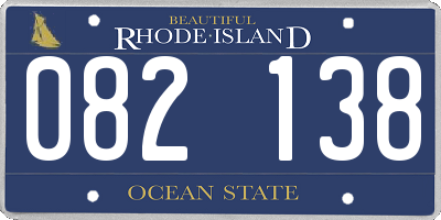 RI license plate 082138