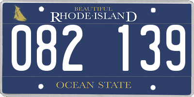 RI license plate 082139
