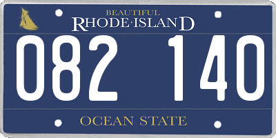RI license plate 082140