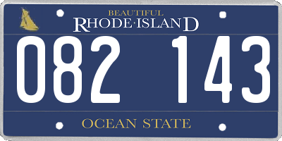 RI license plate 082143