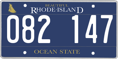 RI license plate 082147