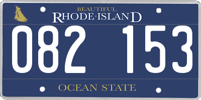 RI license plate 082153