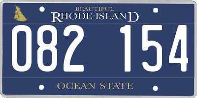 RI license plate 082154