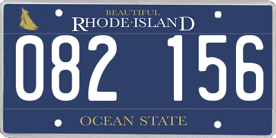 RI license plate 082156