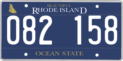 RI license plate 082158