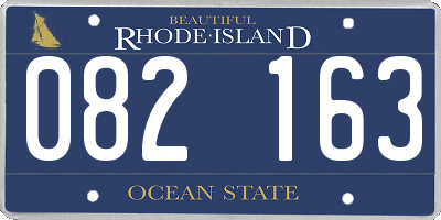 RI license plate 082163