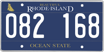 RI license plate 082168