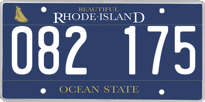 RI license plate 082175