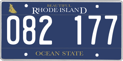RI license plate 082177