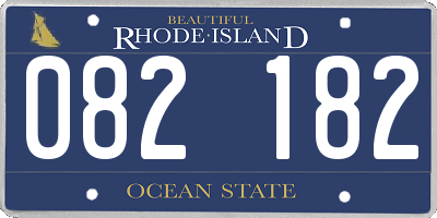 RI license plate 082182