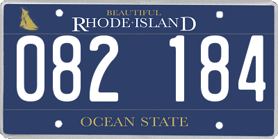 RI license plate 082184