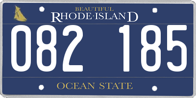 RI license plate 082185
