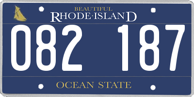 RI license plate 082187