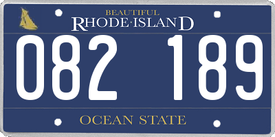 RI license plate 082189