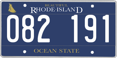 RI license plate 082191