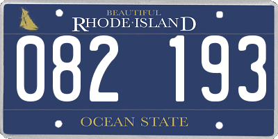 RI license plate 082193