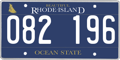 RI license plate 082196