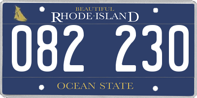 RI license plate 082230