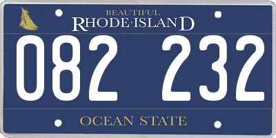 RI license plate 082232