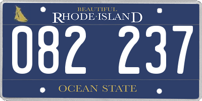 RI license plate 082237
