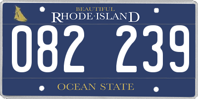 RI license plate 082239