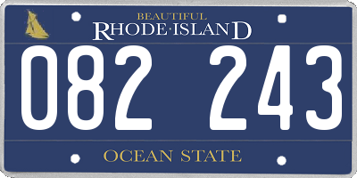 RI license plate 082243