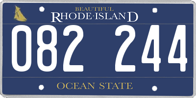 RI license plate 082244
