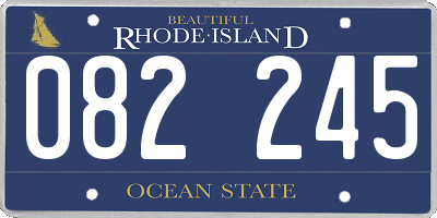 RI license plate 082245