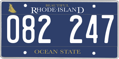 RI license plate 082247