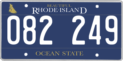 RI license plate 082249