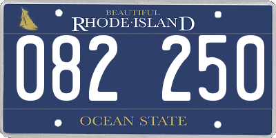 RI license plate 082250