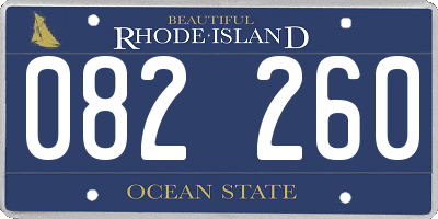 RI license plate 082260