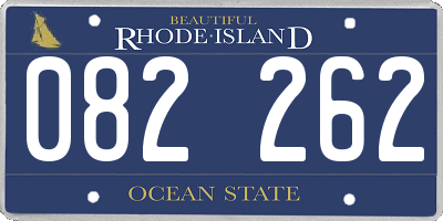 RI license plate 082262
