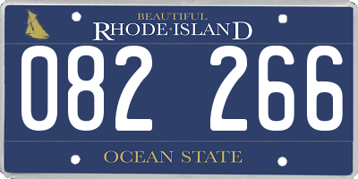 RI license plate 082266