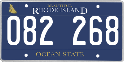 RI license plate 082268