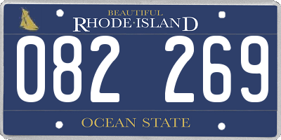 RI license plate 082269