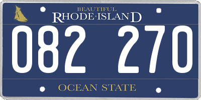RI license plate 082270
