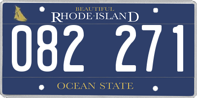 RI license plate 082271