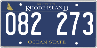 RI license plate 082273