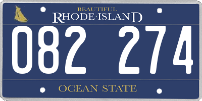 RI license plate 082274